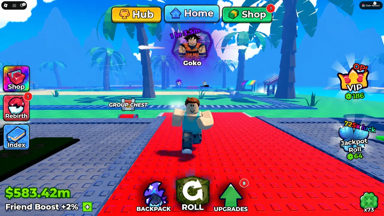 The Upgrades button sits along the bottom of the main game screen. Gameplay by CHALLS.