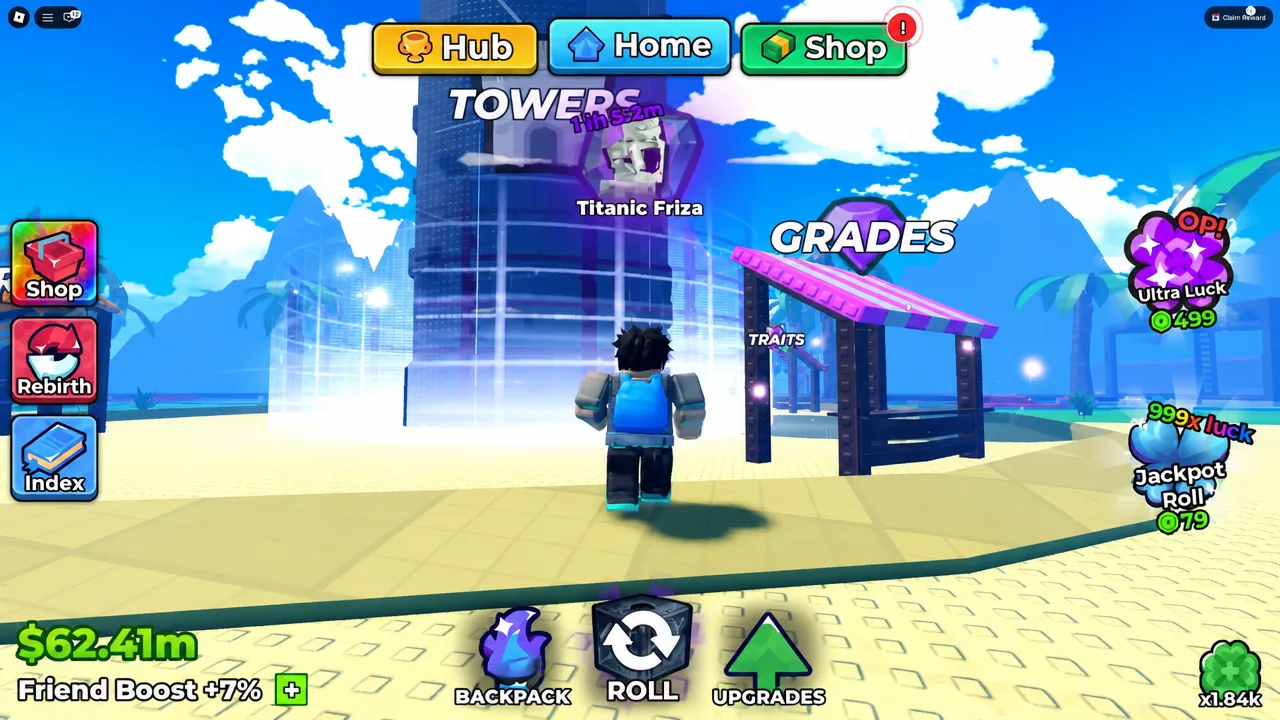 Anime Dice Tower combat gameplay